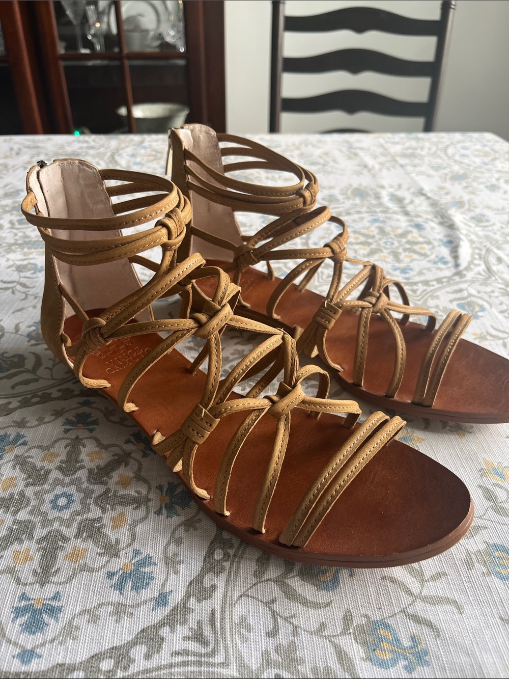 Vince Camuto Strappy Gladiator Sandals in Tan